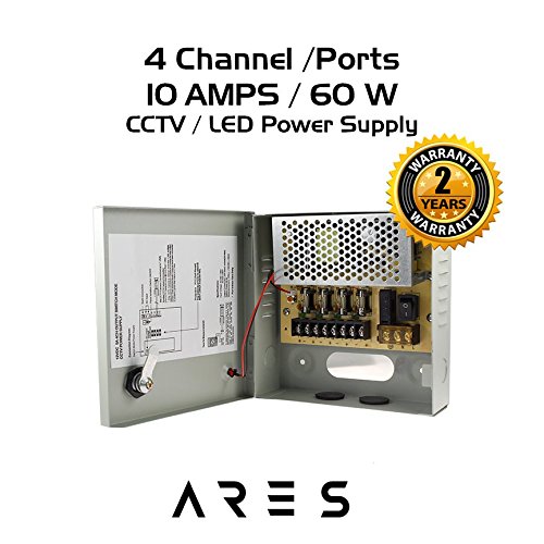 Ares Vision 1 AMP 12v DC Power Supply Adapter 2 Pack Bundle for CCTV LED and Most 12v Equipment 